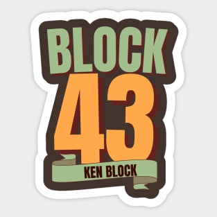 Ken block, retro, vintage Sticker